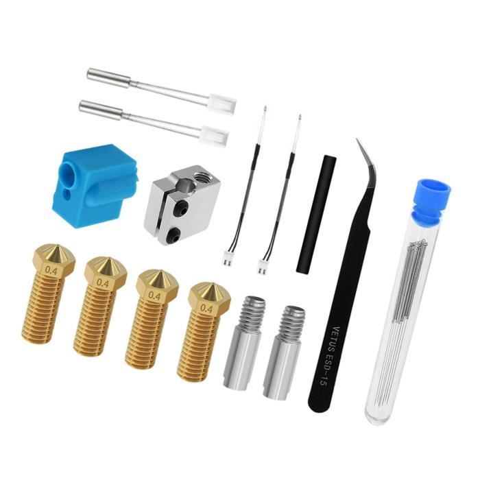 Wjelet Kit Outils Imprimante 3D - Aiguilles Nettoyage Buses 0.4mm, Brosse Laiton Et Pinces