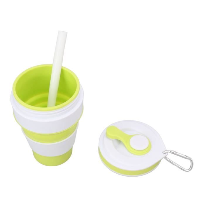 Tasse De Voyage Pliable Vintage Années 50 - Plastique Rose Télescopique USA