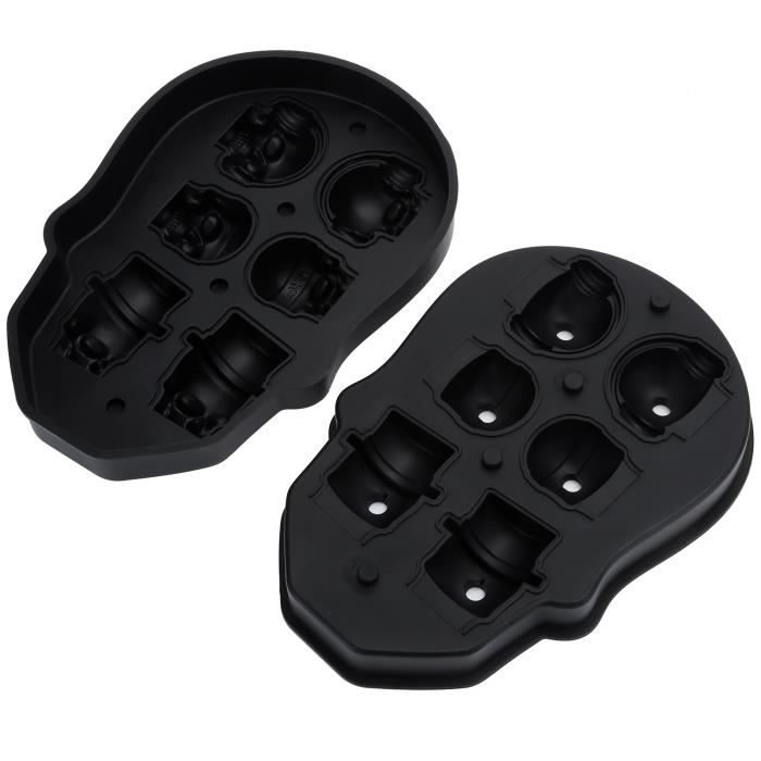 3 Moules En Silicone Halloween - Crâne, Fantôme, Chauve-souris - Pour Glaçons, Chocolat, Gâteau, DIY