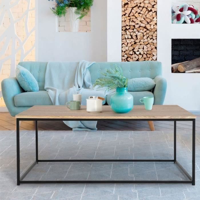 Table Basse Fer Et Bois Achat Vente Pas Cher