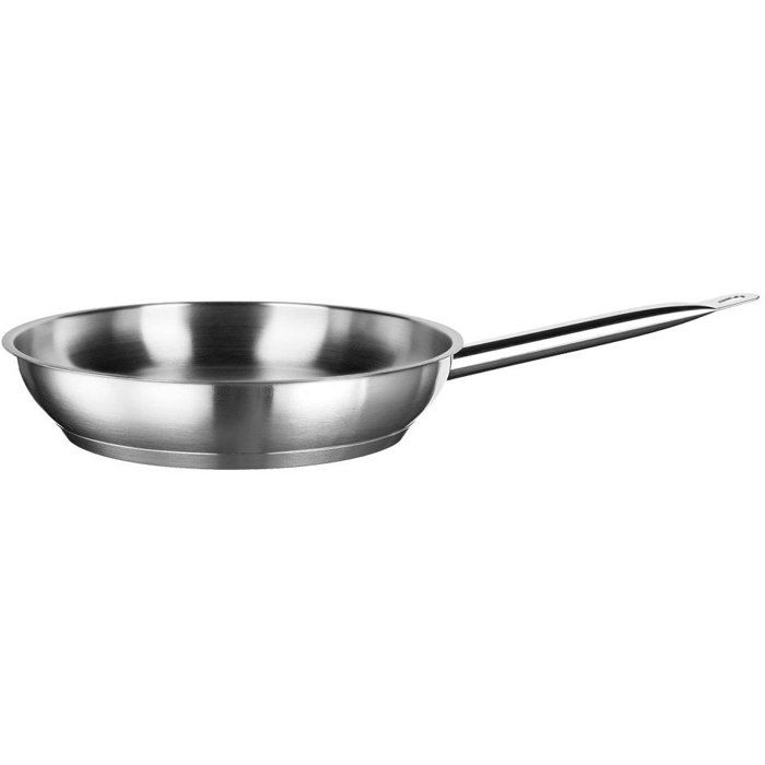 Poêle inox - INOXIBAR - 24 cm - acier inoxydable - fond diffuseur - induction