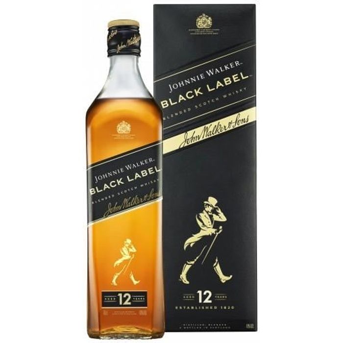 Johnnie Walker Black Label 12 ans Achat / Vente Johnnie Walker Black Label 1 Cdiscount