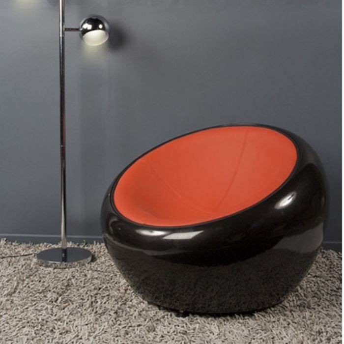 Fauteuil Boule Lounge Mota Noirrouge Achat Vente