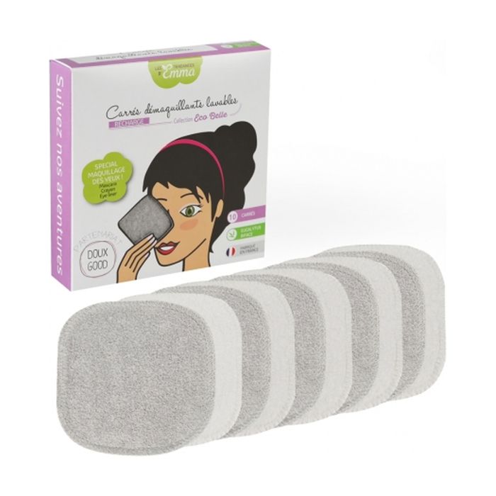Photo de les-tendances-demma-10-carres-demaquillant-lavables-en-eucalyptus-gris