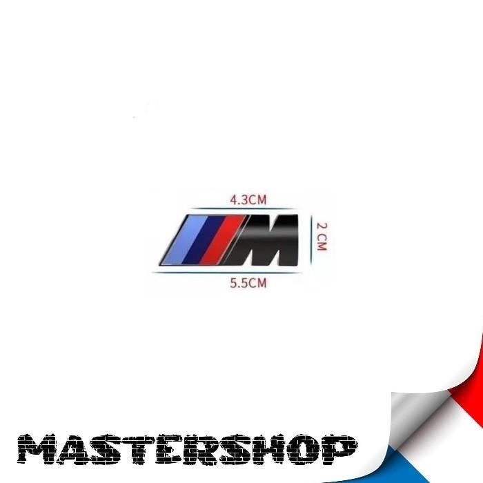 logo M BMW noir coffre, aile 5.5cm x 2xm - Mastershop