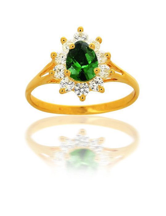 bague or jaune pierre verte bague or jaune pierre verte