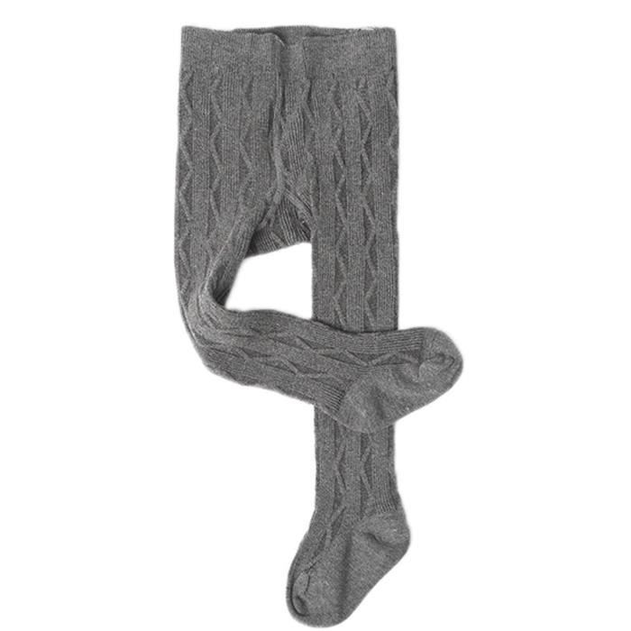 Collant Bebe Fille Hiver Legging Coton Pantalon Chaussette Tricot Anniversaire Vague Gris Fonce Cdiscount Sport