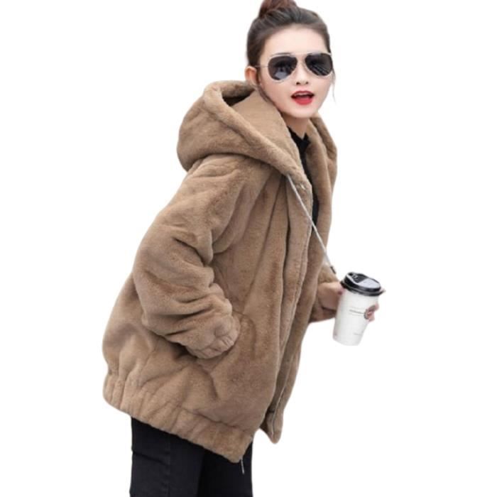 MANTEAU CABAN PARDESSUS Manteau Femme Hiver Chaud Capuche