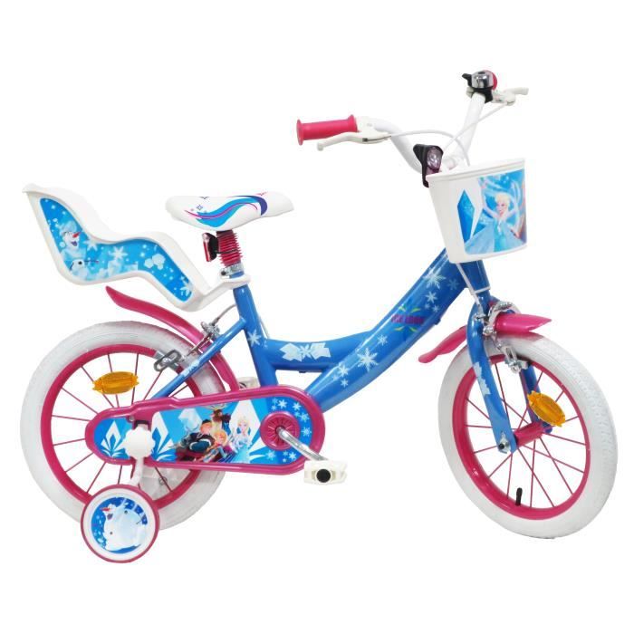 Velo 14 Reine Des Neiges Ice Look Equipe De 2 Freins Porte