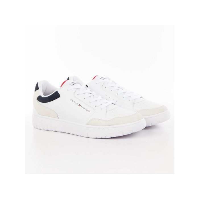 Tommy Hilfiger Baskets homme Tommy Hilfiger Ref 63280 YBS Blanc