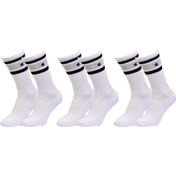 Chaussettes homme CHAMPION SPORT Pack de 3 paires Blanches