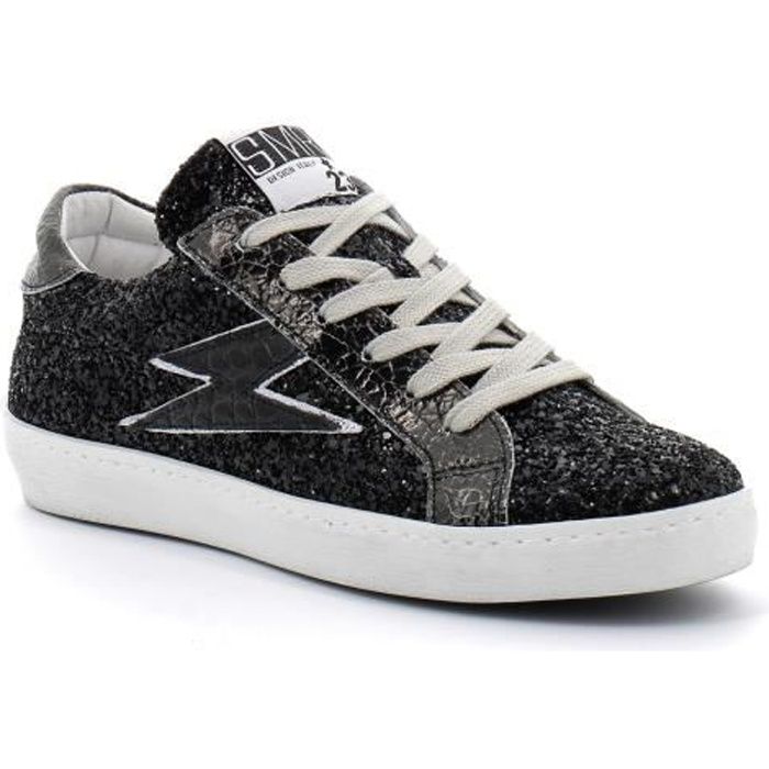 Basket SEMERDJIAN MAYA Noir Homme Cuir Lacets Noir Cdiscount Chaussures
