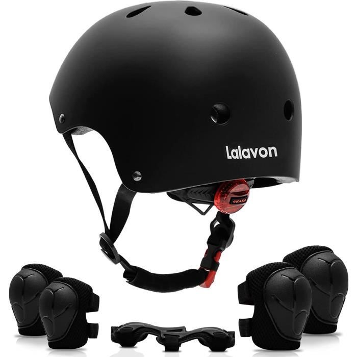 Kit Protection 7 En 1 Enfant - Casque, Genouillères, Coudières - 3-8 Ans