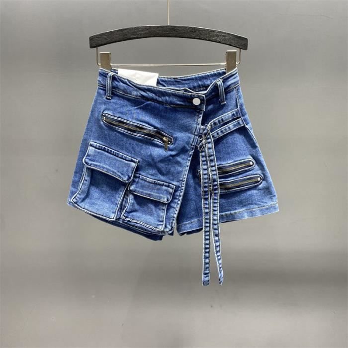 Panegy Short Jean Taille Haute Femme - Détruit Effiloché - 95% Coton - Style Sexy Décontracté Pour Sortie