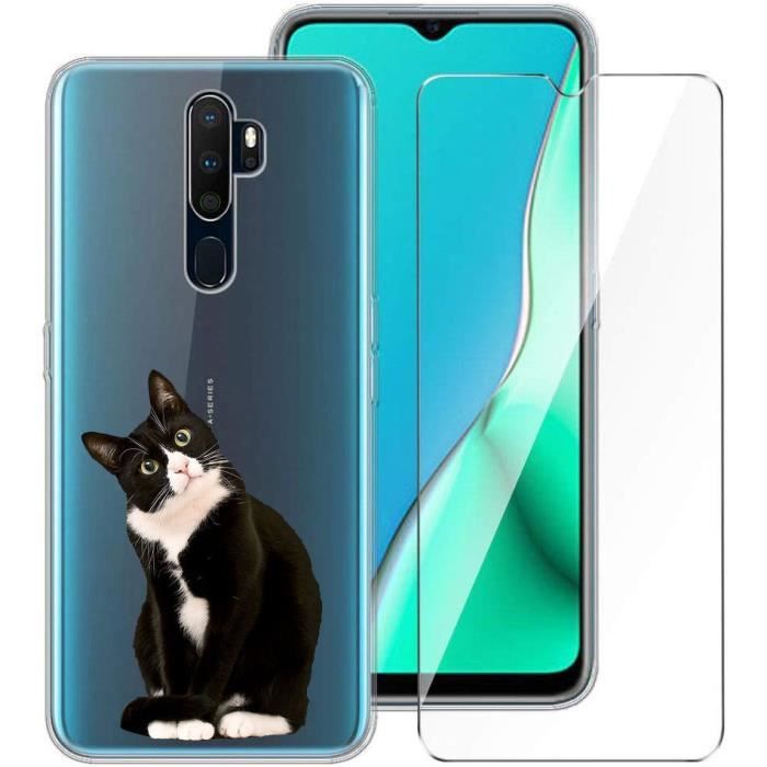 Coque Pour Oppo 6 5 Chat Noir Tpu Etui Silicone Transparent Housse Shell Verre Trempe Ecran Glass Vitre Cdiscount Telephonie