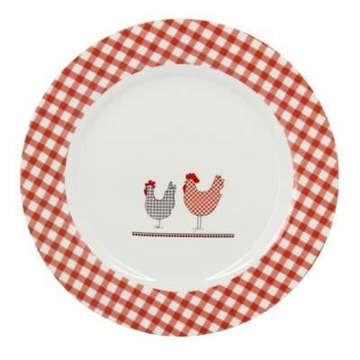 Assiette plate poule Country chick en porcelaine 27 cm 2630820