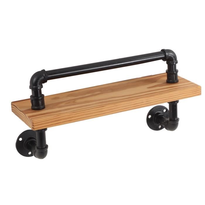 Support D'Étagère Murale Rétro 2PCS Supports De Tubes Industriels