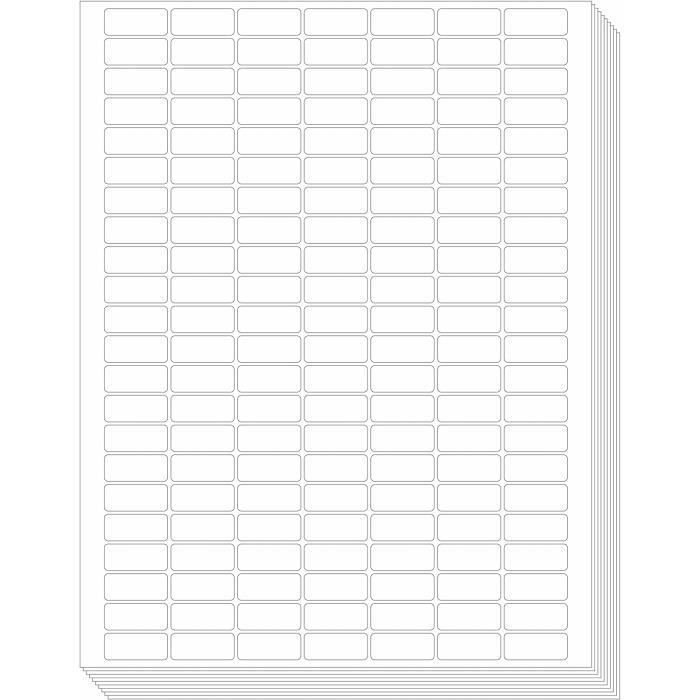 Apli 101253 Lot De 8 Rouleaux De 1000 Etiquettes Permanentes Rectangulaires 16 X 18 Mm Blanc