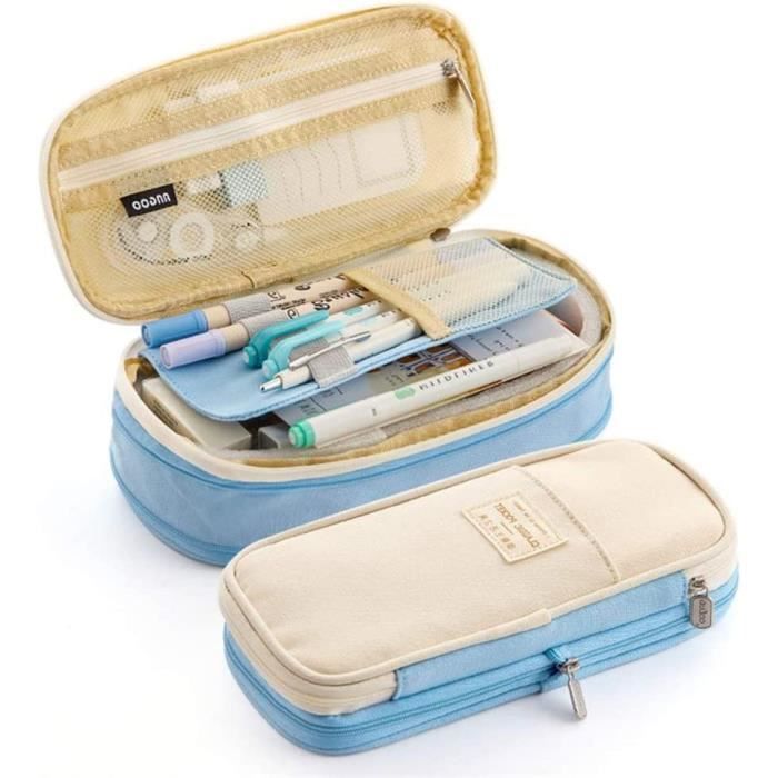Coolzon Trousse Scolaire Extensible Grande Capacité - Sac à Crayons Organisateur Pour Filles, Garçons, Étudiants Et Adultes