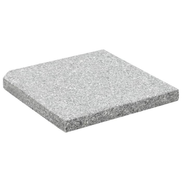Plaque de poids carrée pour parasol Granit 25 kg Gris - SURENHAP - J08693