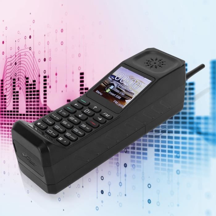 Tbest Téléphone de bar double carte rétro 32MB+32MB - TBEST - Écran 1,54 po - Blanc - 2G GSM - Batterie 4800mAh