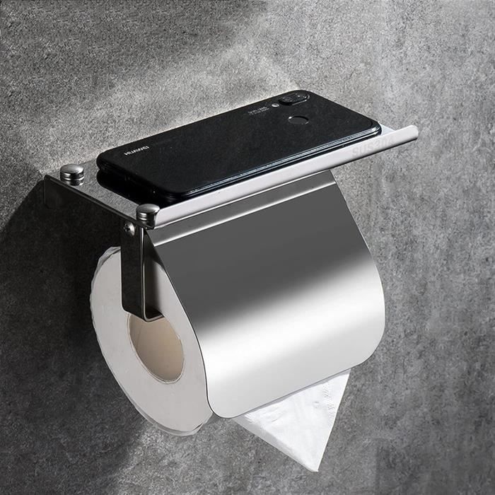 Porte-rouleau De Papier Toilette Mural Avec Poignée En Tissu – Design Moderne En Acier Inoxydable Pour Salle De Bain Ou Cuisine