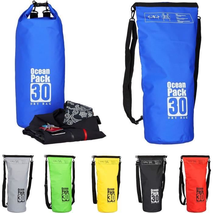 Sac étanche Ocean Pack 30L Relaxdays – Léger, Compact, Pour Kayak Et Ski Nautique