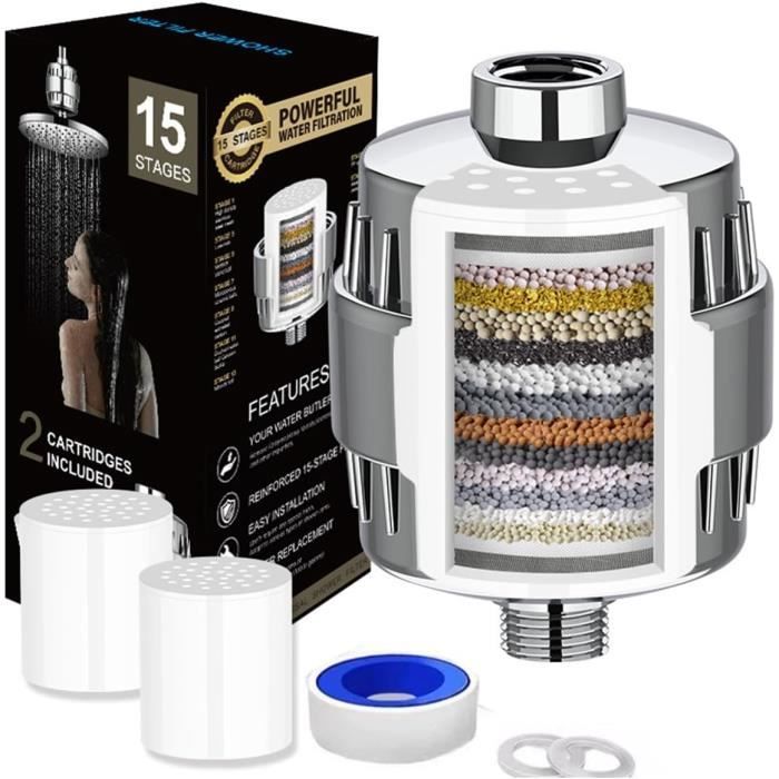 Filtre à Eau De Baignoire HOVCEH 8 étapes - Pour Bébés Et Adultes - Protection Peau Douce - 2500 Gallons