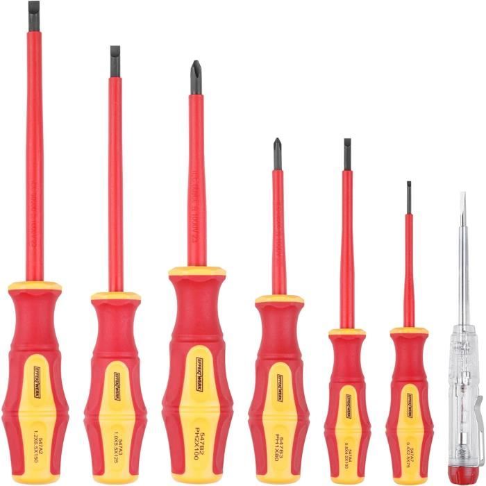 Lot De 3 Tournevis Cruciformes Isolés Facom – Neuf, électricien