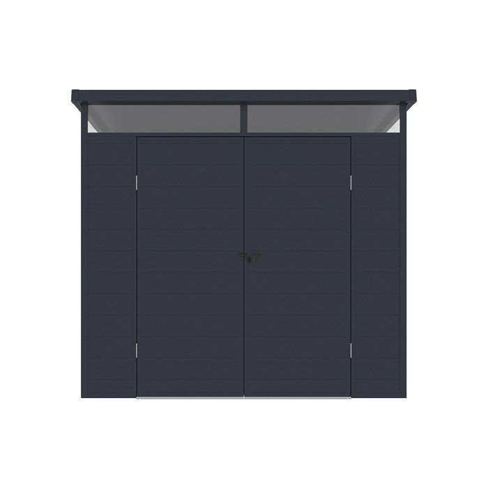 Abri de jardin en résine gris anthracite 457 m² avec plancher - MINARO