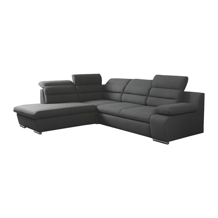 Canapé dangle convertible en tissu PYLOS - Anthracite - Angle gauche