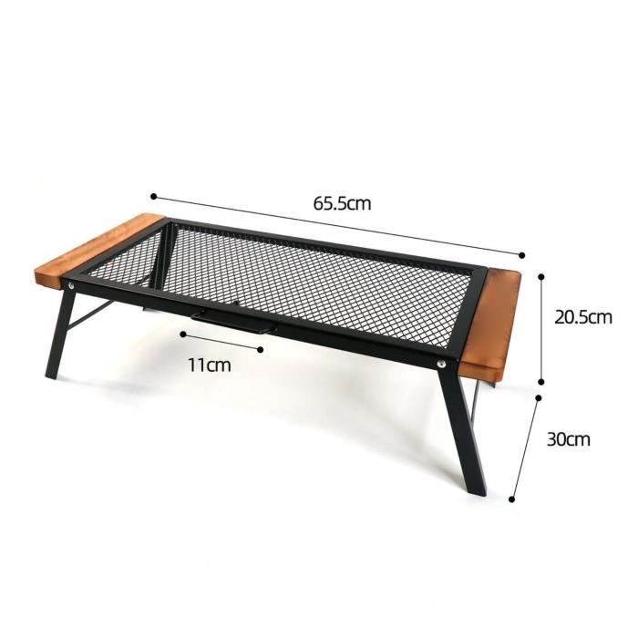 Sac De Rangement Sous Table De Camping - Filet Suspendu Portable - Noir