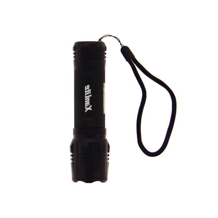 Lampe Torche LED Métallique x3 Modes dEclairage 600 Lumens Piles Incluses Lampe Torche LED Métallique x3 Modes dEclairage 600 Lumens Piles Incluses