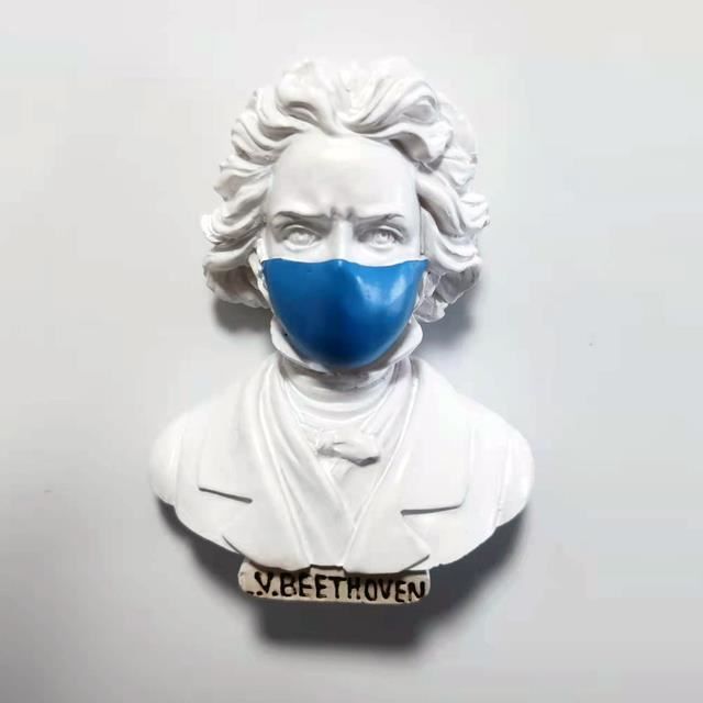 facial créatif 3D en résine pour réfrigérateur