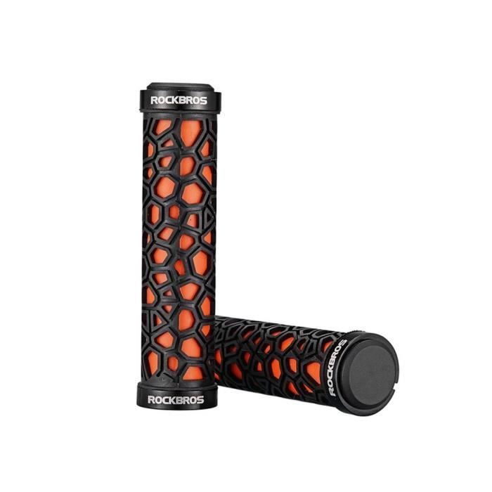 1 paire Vélo Guidon Poignées, Double Verrouillage, Antidérapant Doux
