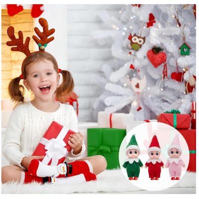 Lutin Farceur Bébé Poupées Elfes Bébé Miniature - Jouet Mignon Noël - Cadeau Remplissage Chaussette Pour Enfants (souris, Chat, Canard