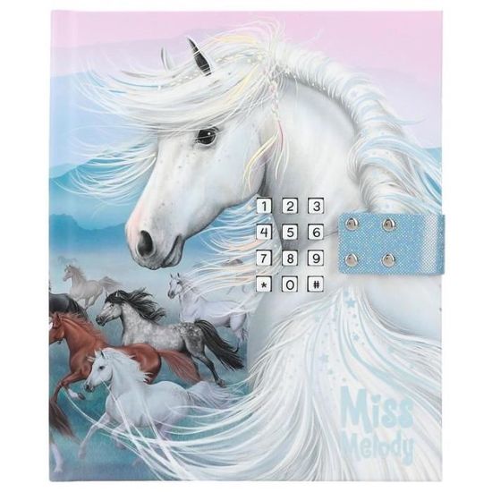 Depesche Miss Melody 12968 Journal intime avec motif cheval et château en forme de cœur, 192 pages lignées et joliment illustrées, multicolore