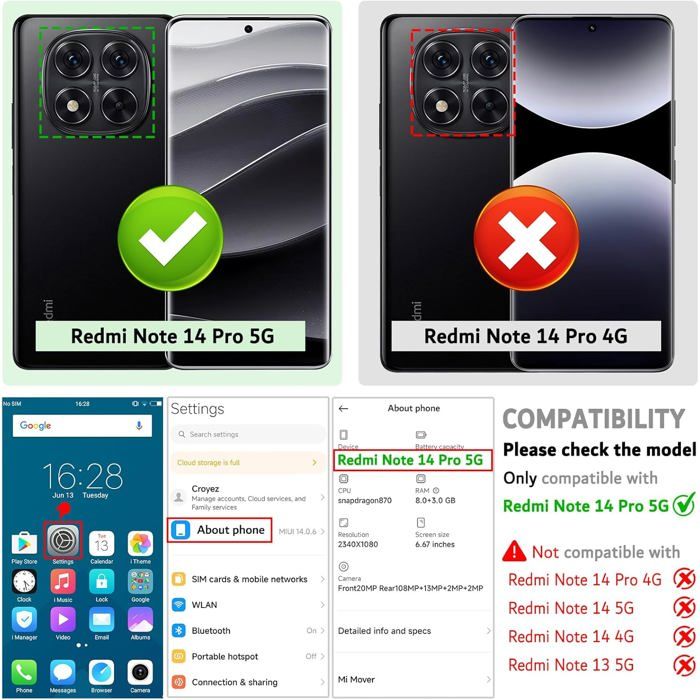 Coque Xiaomi Redmi Note 14 Pro 5G / Poco X7 Transparente Renforcée