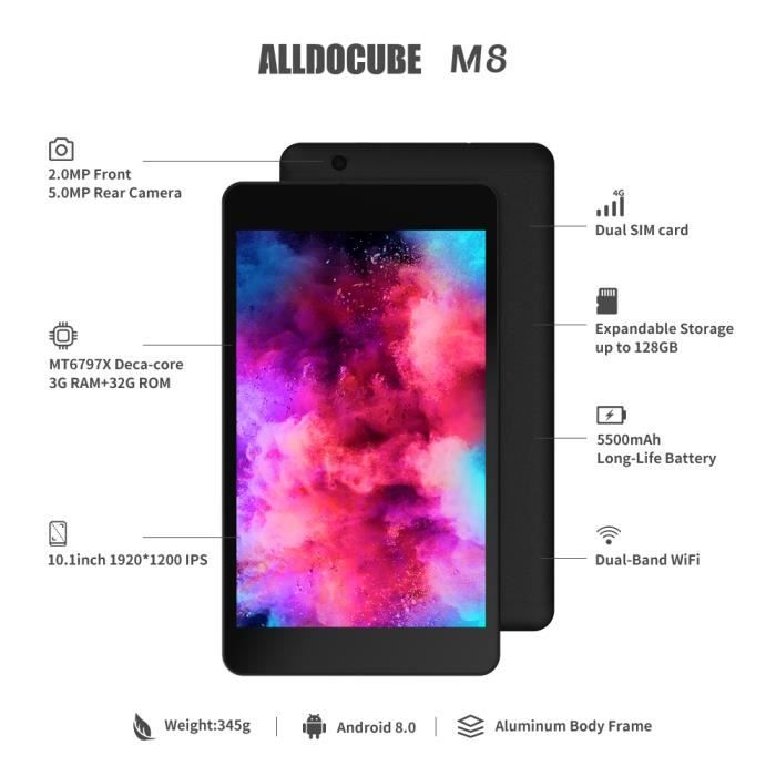  M8 8" Tablette PC 4G Phablet Dual SIM 3Go1