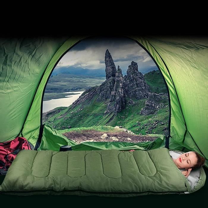 Sac De Couchage Compact 4 Saisons Ultraléger - Sac Couchage Camping Randonnée Voyage Étanché