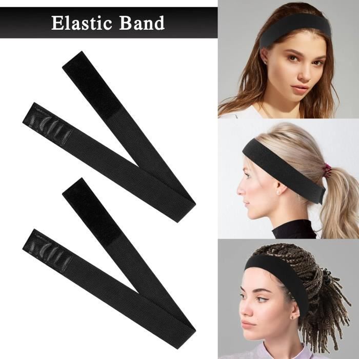 3pièces/lot Ensemble bande de cheveux à cheveux en fil d'or pour femmes grand  elastique