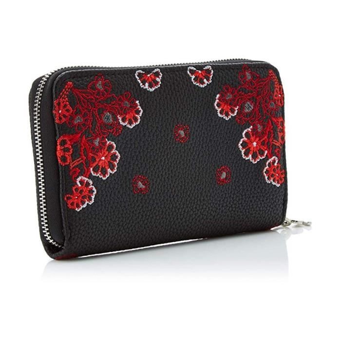 Portefeuille Desigual Manuela Mini Zip Noir Cdiscount Bagagerie