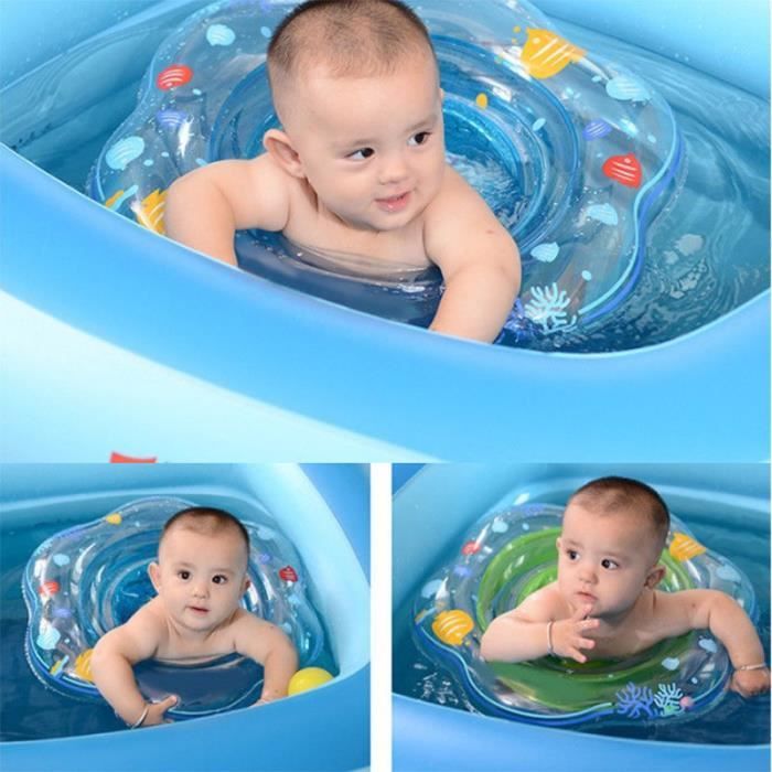 LEISEI - Bébé Siège De Piscine Requin Bague De Natation Flottante, Bouée Piscine Gonflable Pour Enfants Avec Reglable Auvent Gonflable Pour Bebe De 33133 B