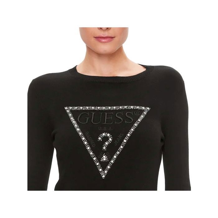Pull Guess Femme Rosalie Noir Coton Noir Cdiscount Pret a Porter