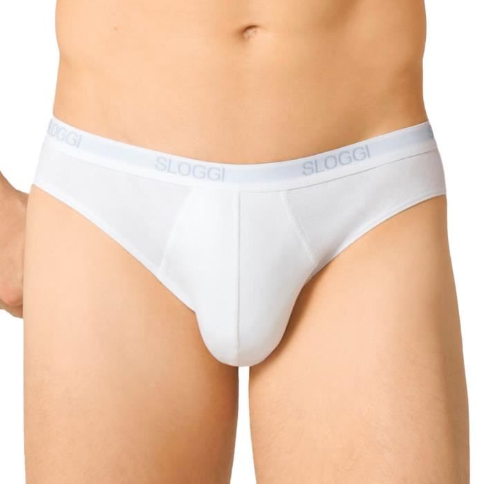 Sloggi Slips Hommes Basic lot de 4 Blanc Cdiscount Pr t Porter