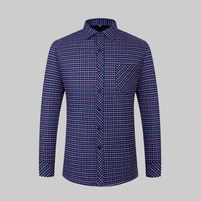 Chemise en imitation daim à manches longues Knightsbridge pour hommes