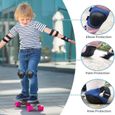 Leytn® Kit de Protection Roller Enfant Protège-genoux enfants Coudière Genouillère Poignets Enfant pour enfants de 3 à 8 ans - Blue-2
