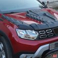 Déflecteur de Capot pour Dacia Duster 2018-2023 en ABS Noir 3 Pcs-2