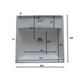 Vasque de salle de bain - RUE DU BAIN - Semi-encastrable carrée céramique - Blanc - 41x41 cm-2