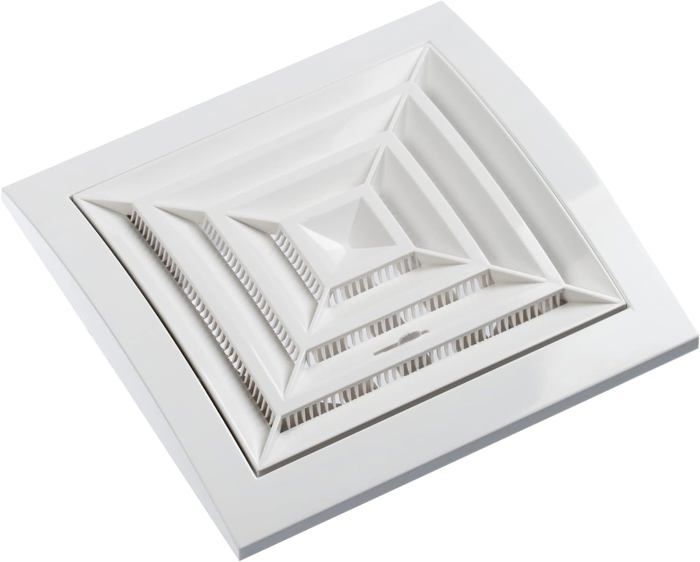 100Mm Grille De Ventilation Blanche En Plastique Abs Avec Moustiquaire ...